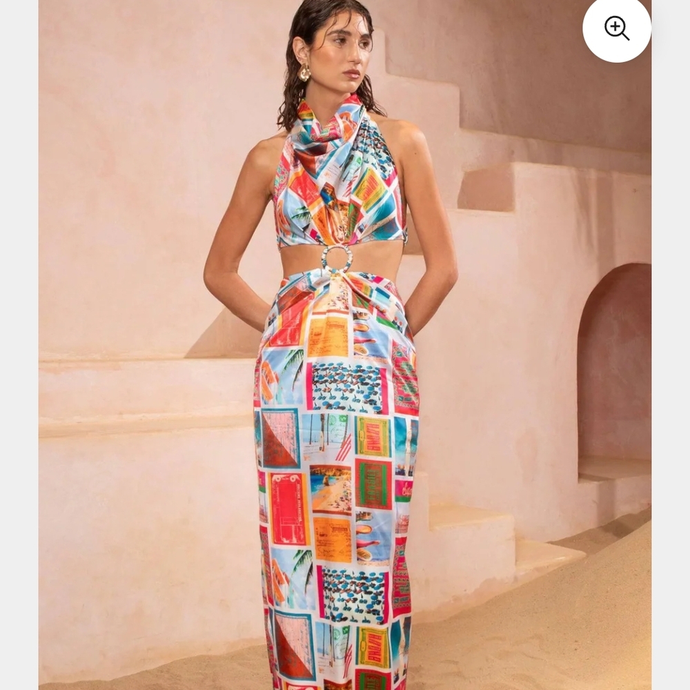 Colorful Printed Maxi Dress